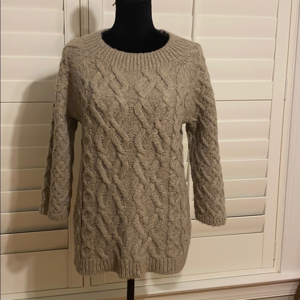 Ann Taylor LOFT Women's 3/4 Sleeve Heavy Knit Loose Sweater Size Small